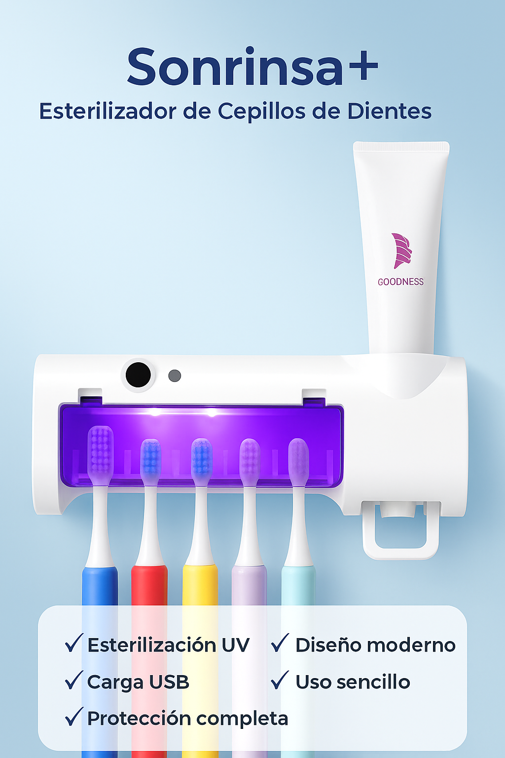 Sonrinsa+ | Esterilizador de Cepillos de Dientes